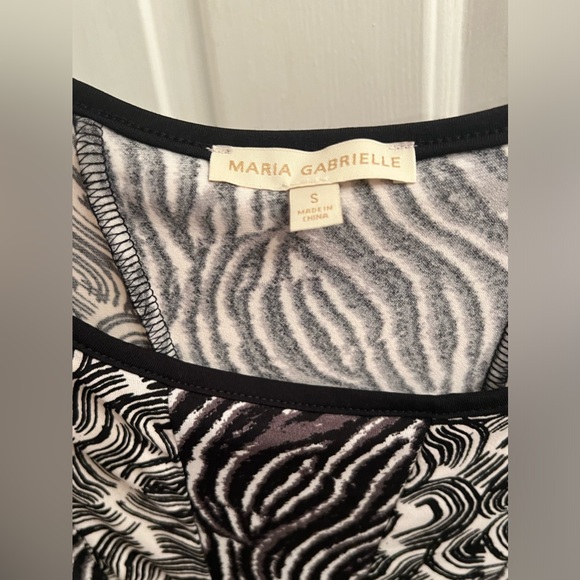 Size small black and white groovy swirl lines multi pattern dress - Picture 5 of 5